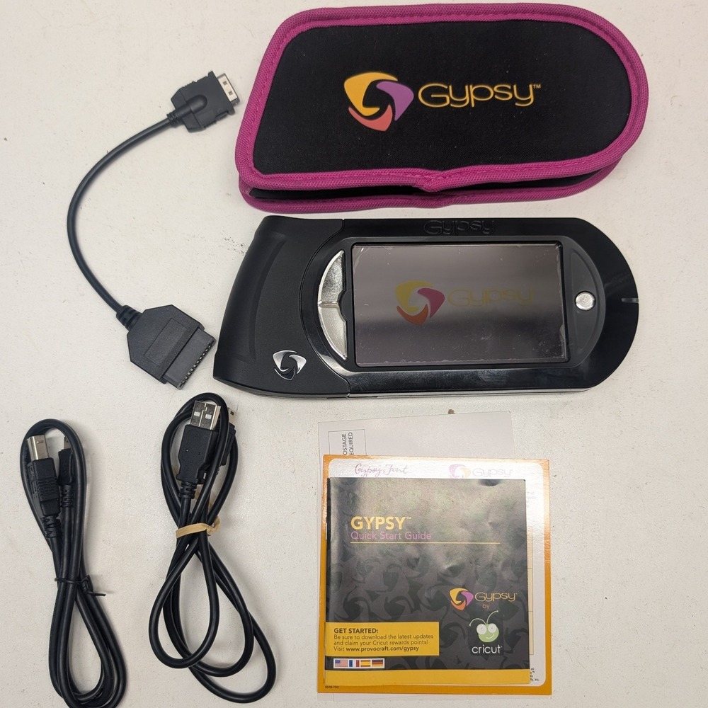 Cricut Gypsy Handheld‎ Design Studio Black Pink Case Cables Parts Repair Only